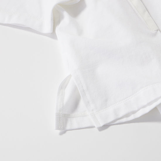 VERSEAU 2WAY Corset-Style T-Shirt – Stretch Jersey Tee with Hook Detail