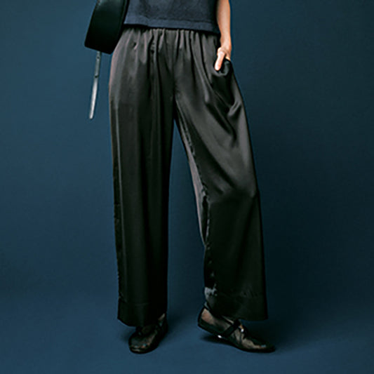 WRAY Relaxed Fit Matte Satin Wide Pants