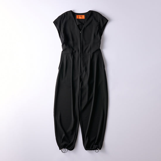 UNIVERSAL OVERALL Short-Sleeve Jumpsuit (Black/Navy)