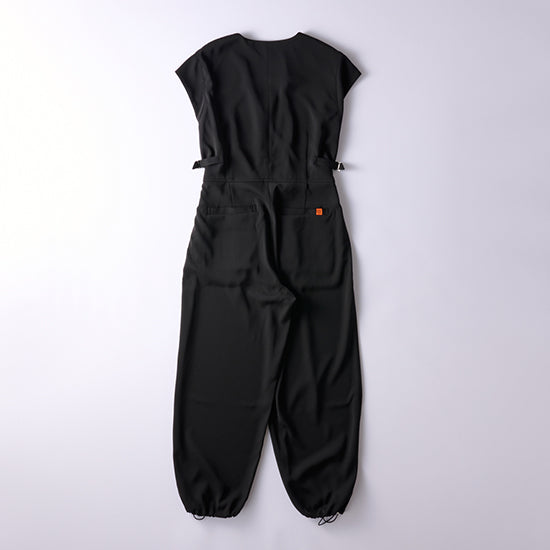 UNIVERSAL OVERALL Short-Sleeve Jumpsuit (Black/Navy)