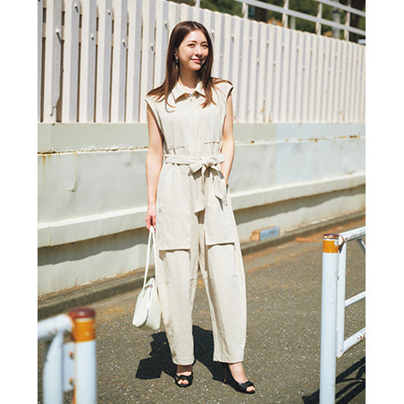 Priority Front-Zip Jumpsuit (Natural/Charcoal/Black/Navy)