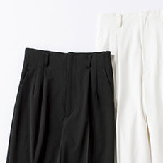 Ame no chi Hare “Keep Clean” Semi-Wide Pants – Water-Repellent &amp; Elegant