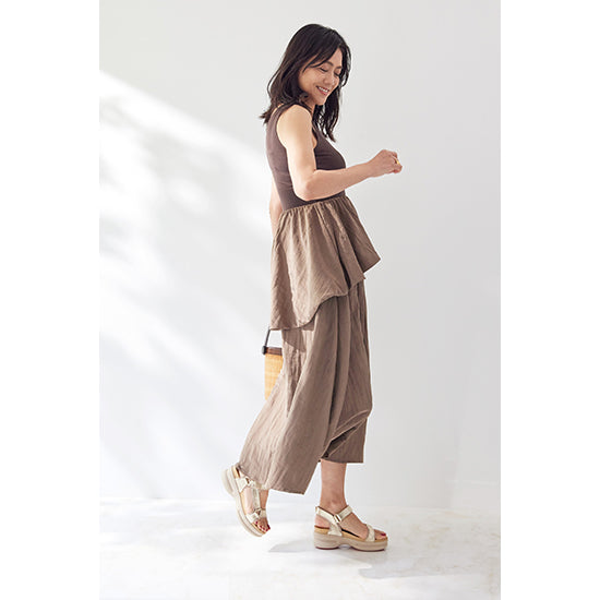 Muel Chic Viewell Dress – Peplum Docking One-Piece with Pockets Summer Statement Dress