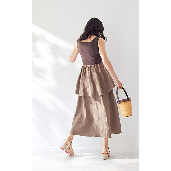 Muel Chic Viewell Dress – Peplum Docking One-Piece with Pockets Summer Statement Dress