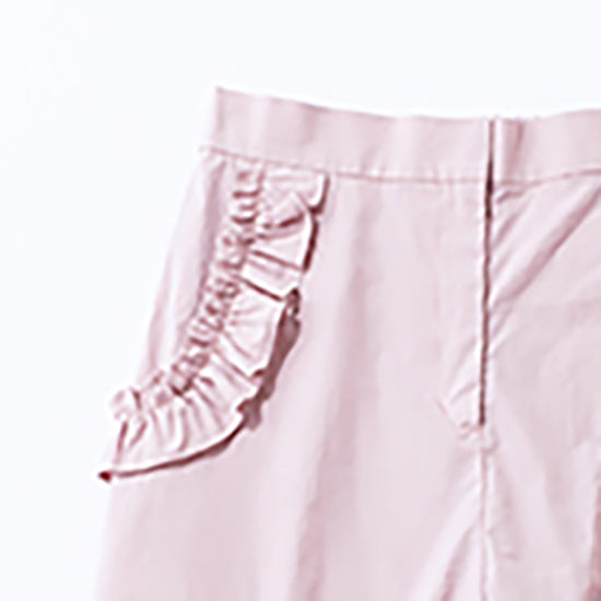 SECRET TROPHY Frill Pocket Half Pants – Quick-Dry Cotton Blend Shorts