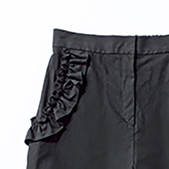 SECRET TROPHY Frill Pocket Half Pants – Quick-Dry Cotton Blend Shorts