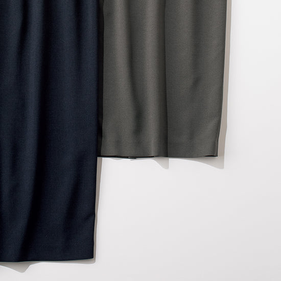 Washable Sleeveless Set-Up Style Dress with Irregular Hem – Slate / Navy