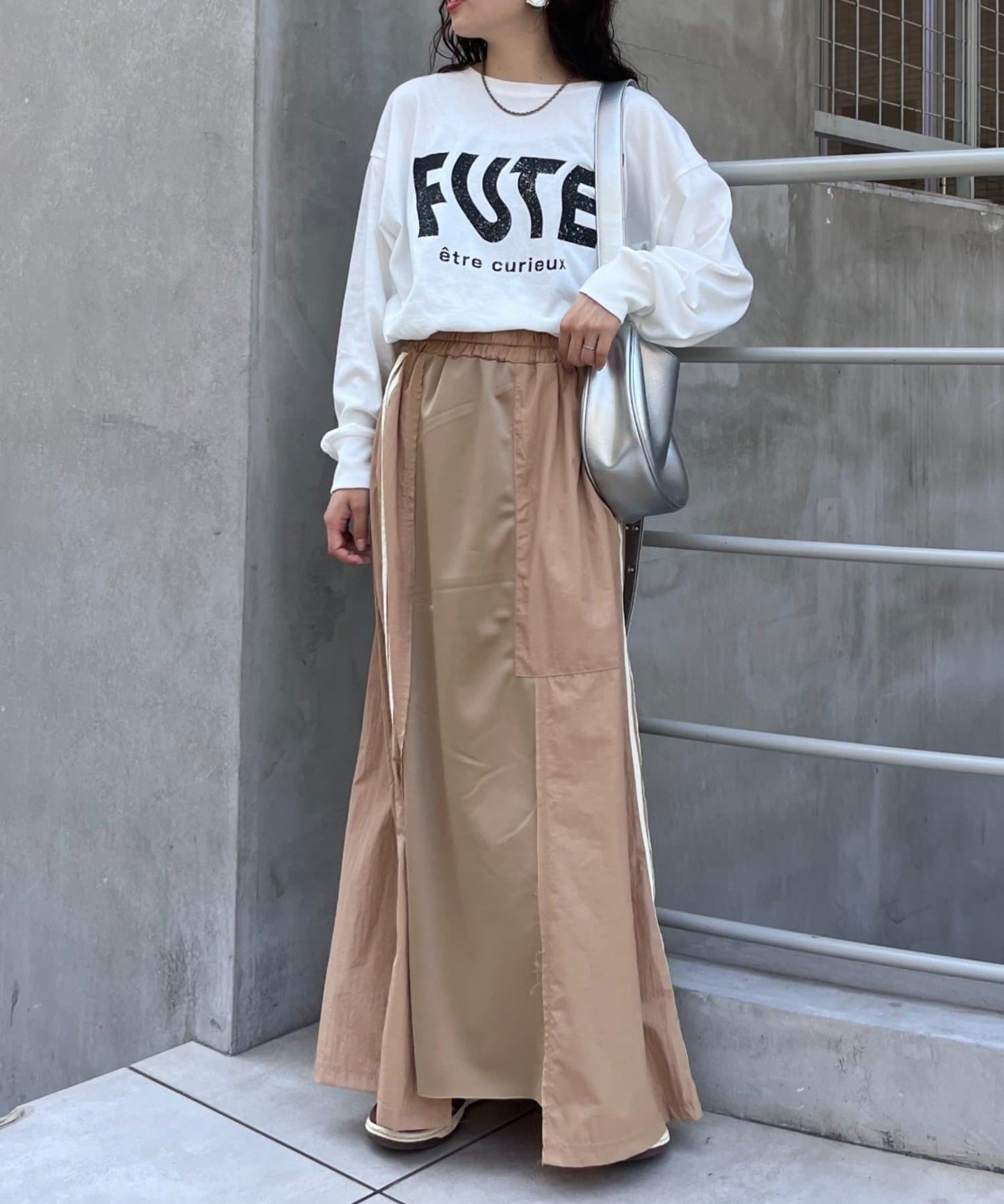 CIAOPANIC TYPY × etsinta Remake Jersey Volume Skirt  Patchwork Sporty Style with A-Line Fit