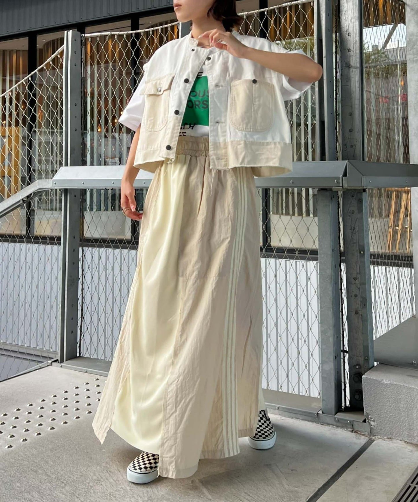 CIAOPANIC TYPY × etsinta Remake Jersey Volume Skirt  Patchwork Sporty Style with A-Line Fit