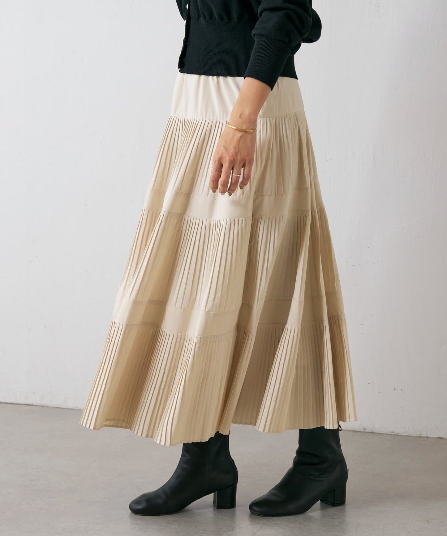 BEARDSLEY Pleated Tiered Skirt  Elegant Flow & Everyday Versatility