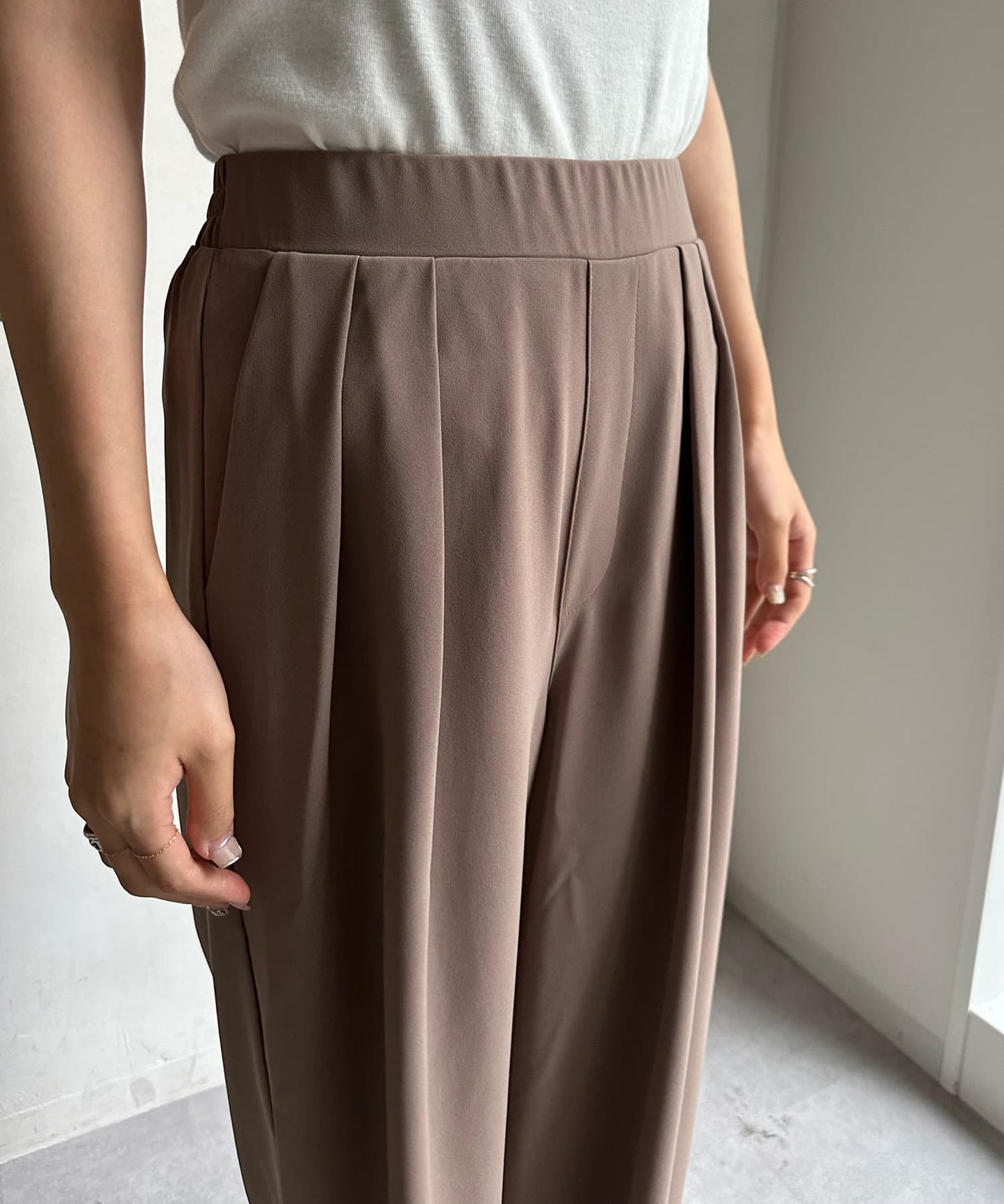 DOUDOU Minus 3kg Look Tuck Wide Pants  No.1 Best-Seller, 22 Colors, 4 Lengths