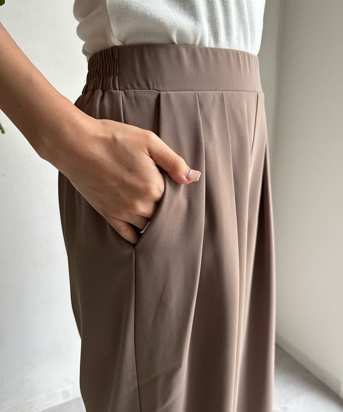 DOUDOU Minus 3kg Look Tuck Wide Pants  No.1 Best-Seller, 22 Colors, 4 Lengths