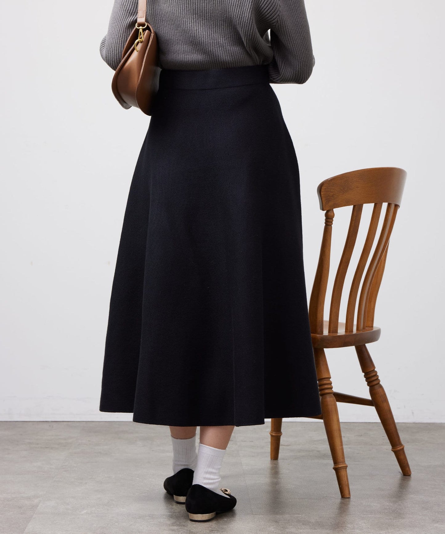 Chez toi Knit Flare Skirt  Effortless Everyday Elegance with Flattering Silhouette