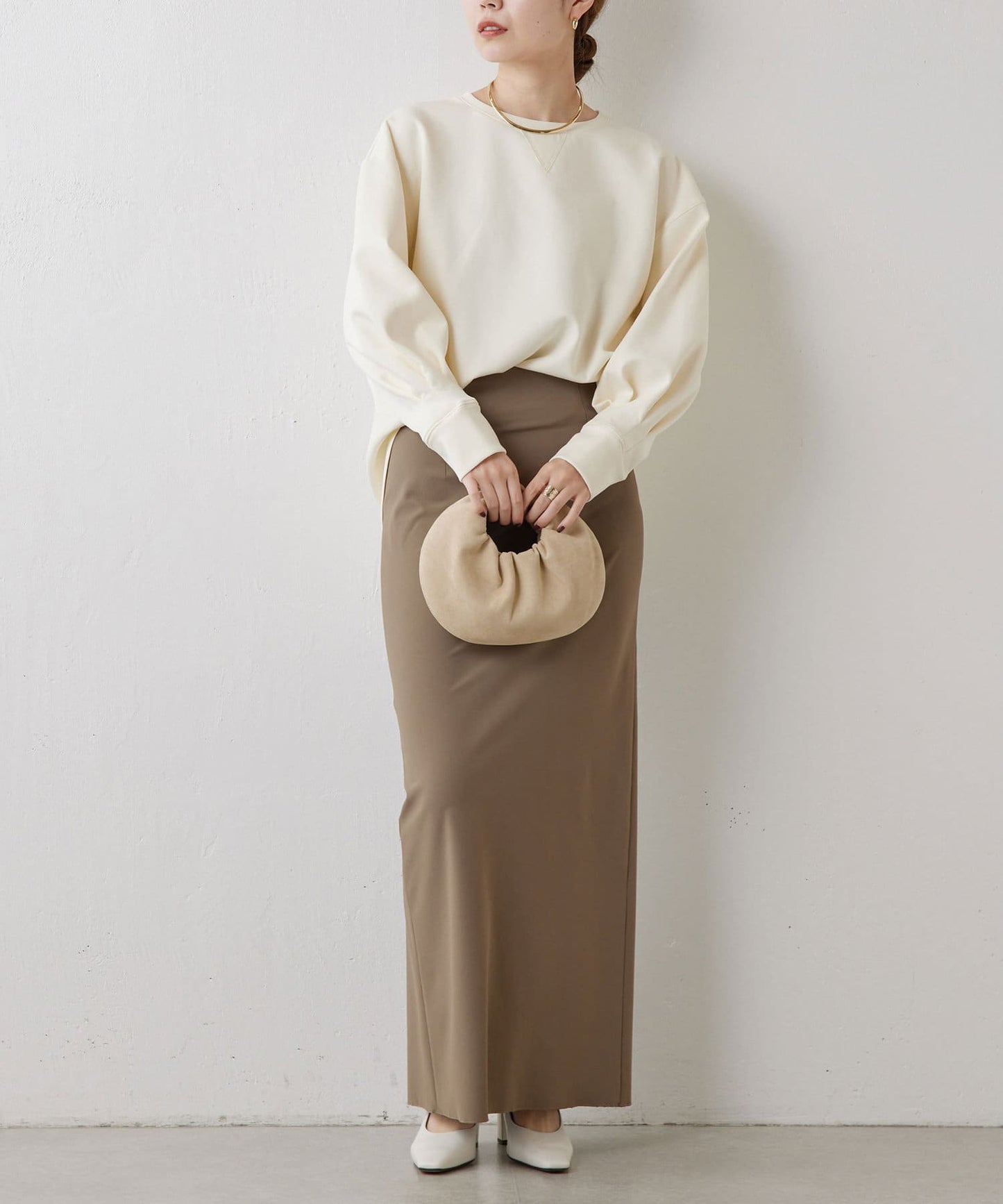 GALLARDAGALANTE Stretch Maxi Tight Skirt 2  3 Sizes  High-Waist I-Line Silhouette