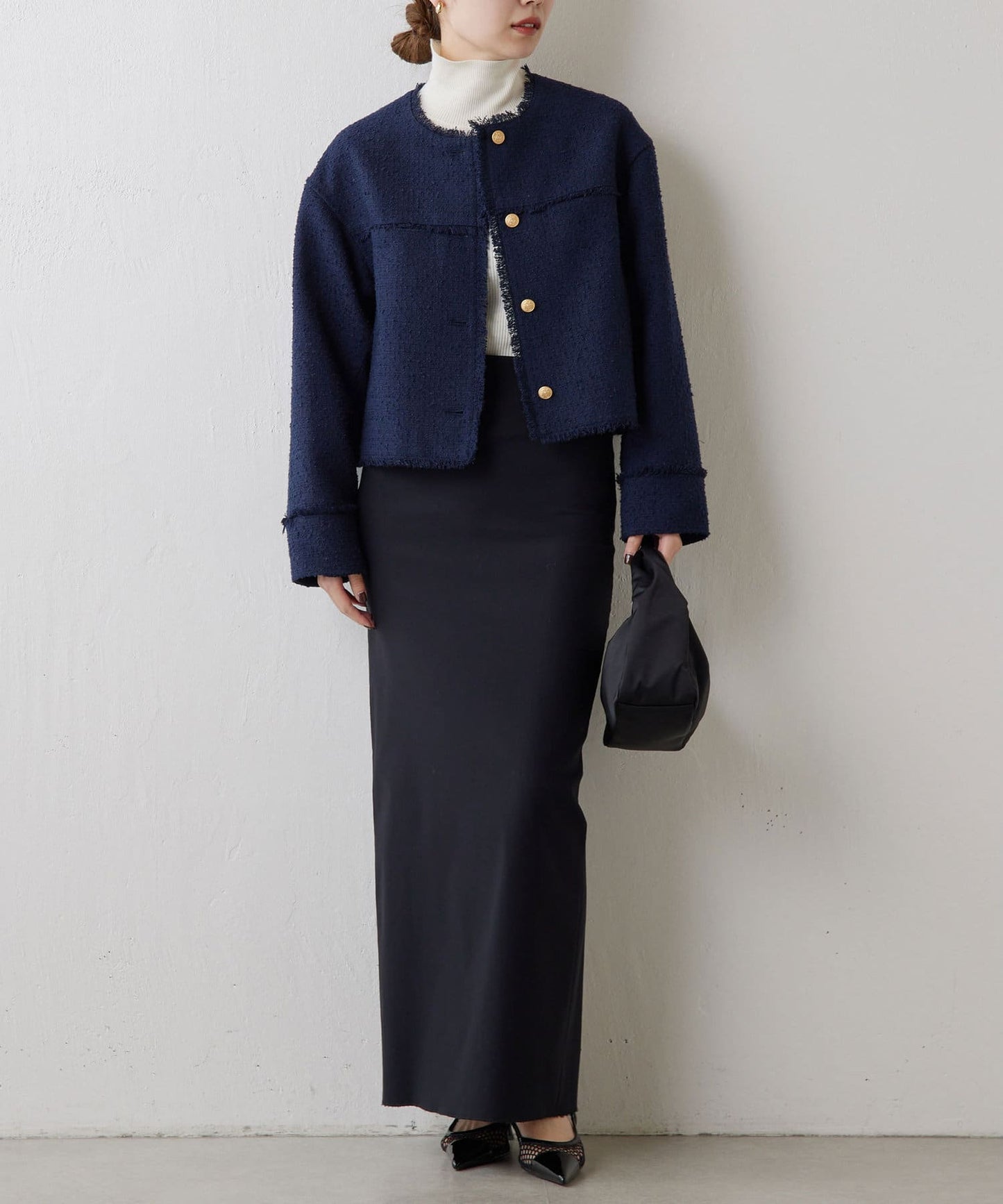 GALLARDAGALANTE Stretch Maxi Tight Skirt 2  3 Sizes  High-Waist I-Line Silhouette