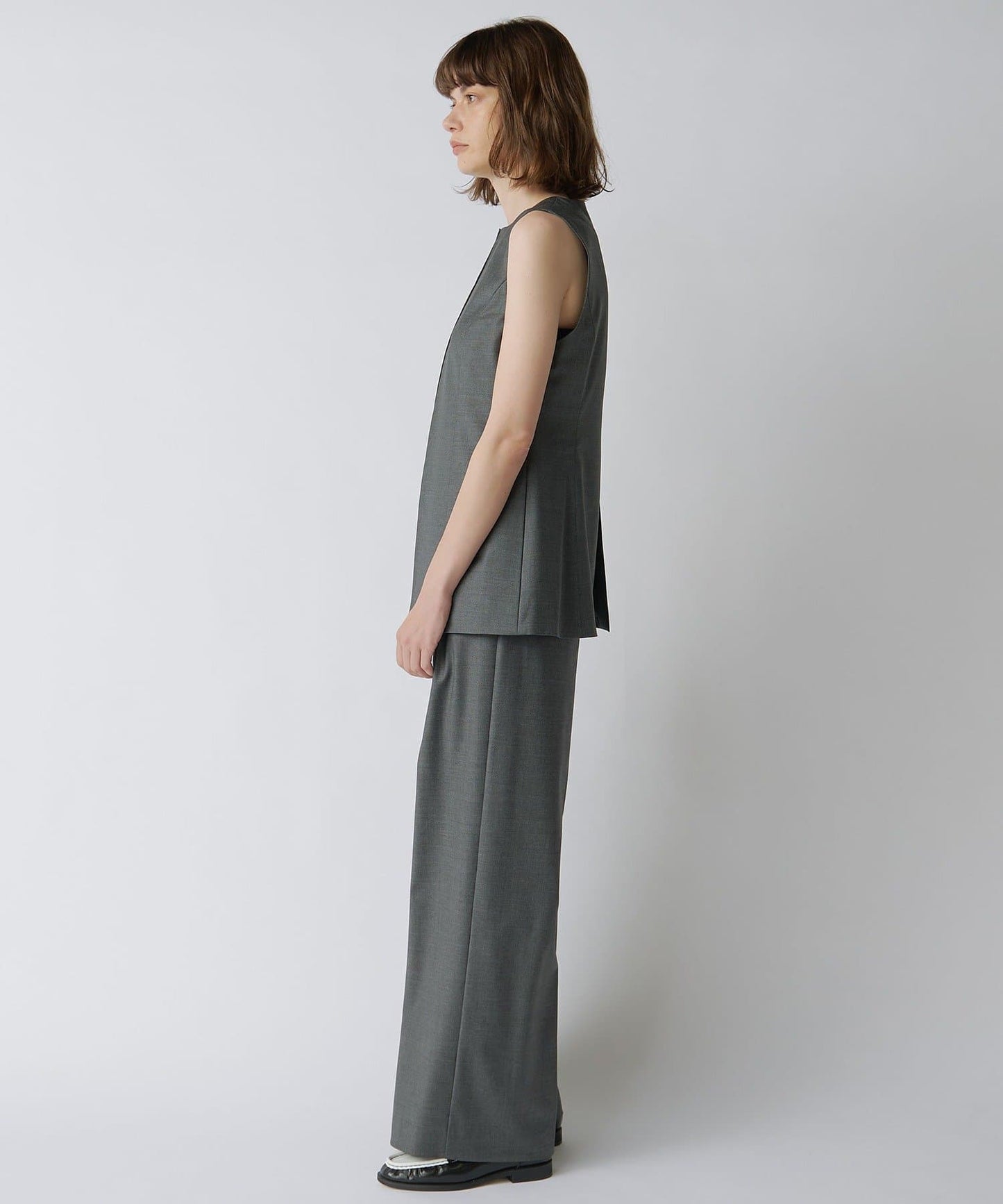 Drawing Numbers Center Press Wide Pants | Bestseller Tailored Silhouette