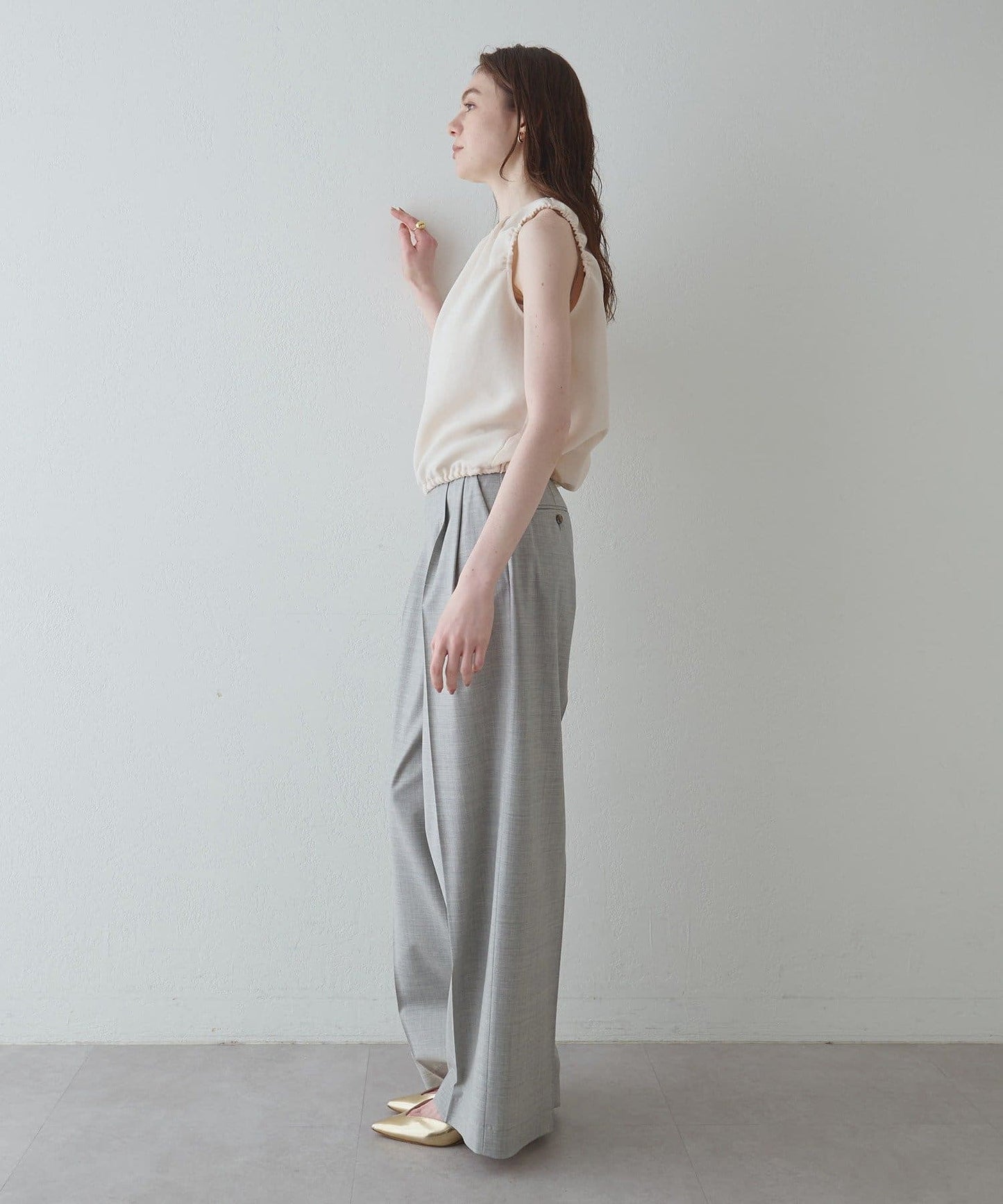 Drawing Numbers Center Press Wide Pants | Bestseller Tailored Silhouette