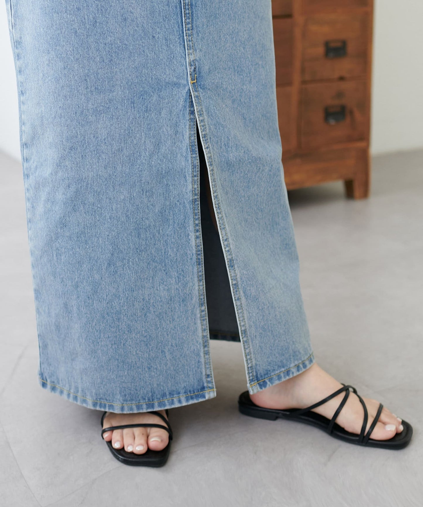 DISCOAT US Cotton Denim Narrow Skirt  Improved Design  Sustainable US Cotton