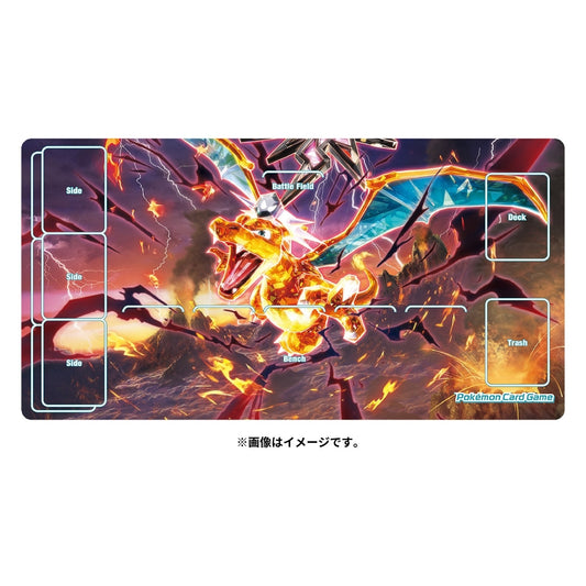 Pokémon TCG Playmat – Dark Terastal Charizard | Half-Size Rubber Mat