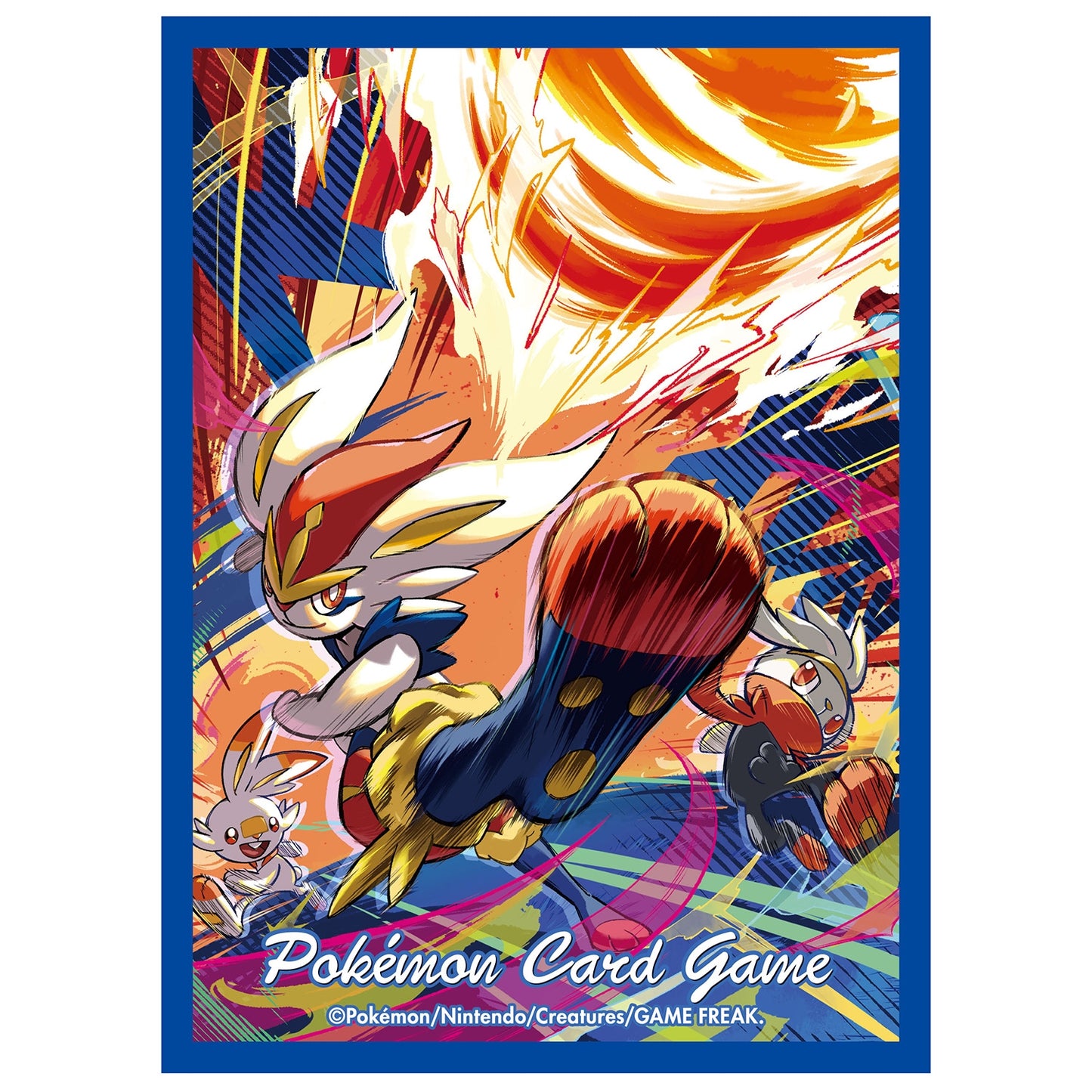 Pokémon TCG Deck Shield “Evolutionary Path: Cinderace” | 64-Sleeve Set | Protect & Display the Fire-Type Evolution Line 🔥