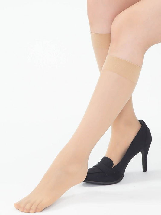 Cotton-Sole Sheer High Socks | Sweat-Absorbing, Quick-Dry, Anti-Odor | Perfect for Pumps & Open-Toe Shoes