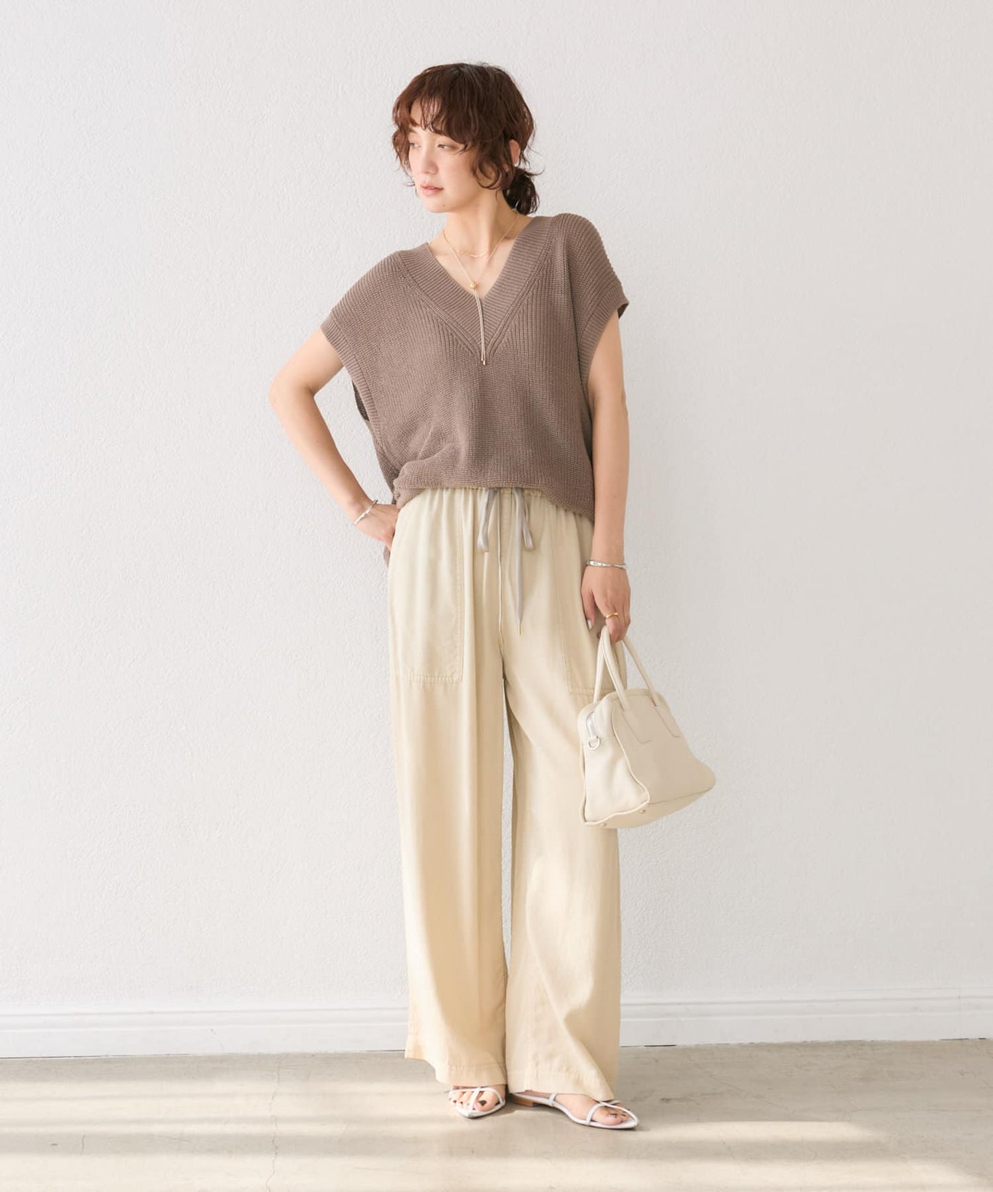 RIVE DROITE Garment-Dyed Wide Pants | Relaxed Tencel Twill | Set-Up Style Available