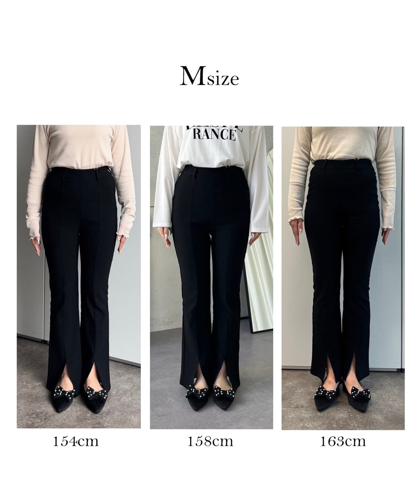 prose verse Front Slit Super Stretch Pants | Slimming -3kg Look