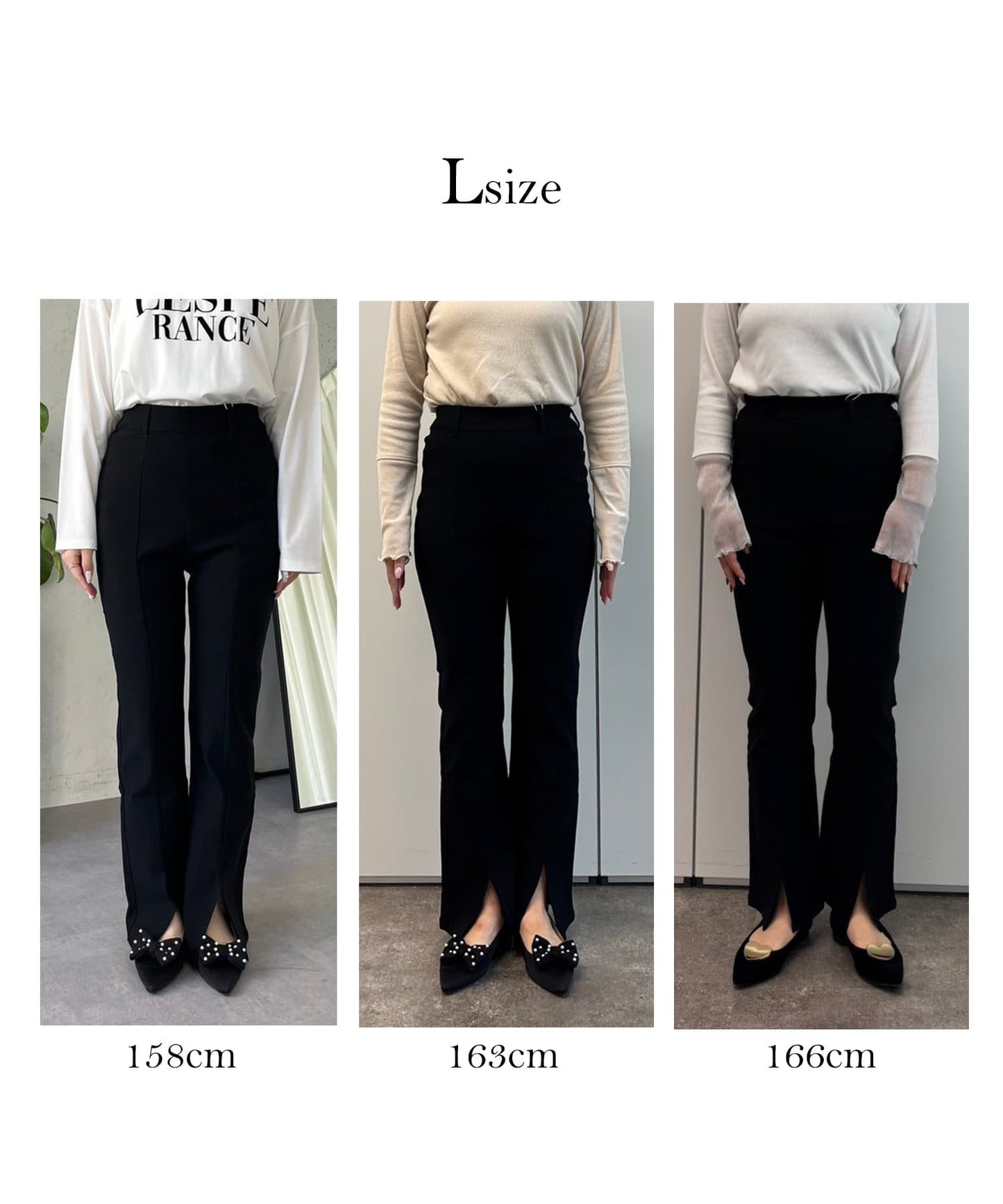 prose verse Front Slit Super Stretch Pants | Slimming -3kg Look