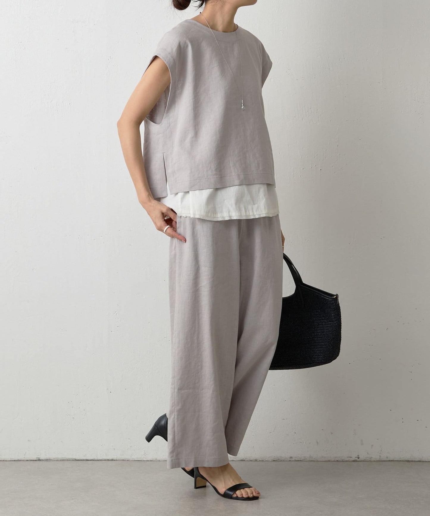 BEARDSLEY Waist-Rib Linen Pants  Stretchy & Breathable Summer Wide Pants