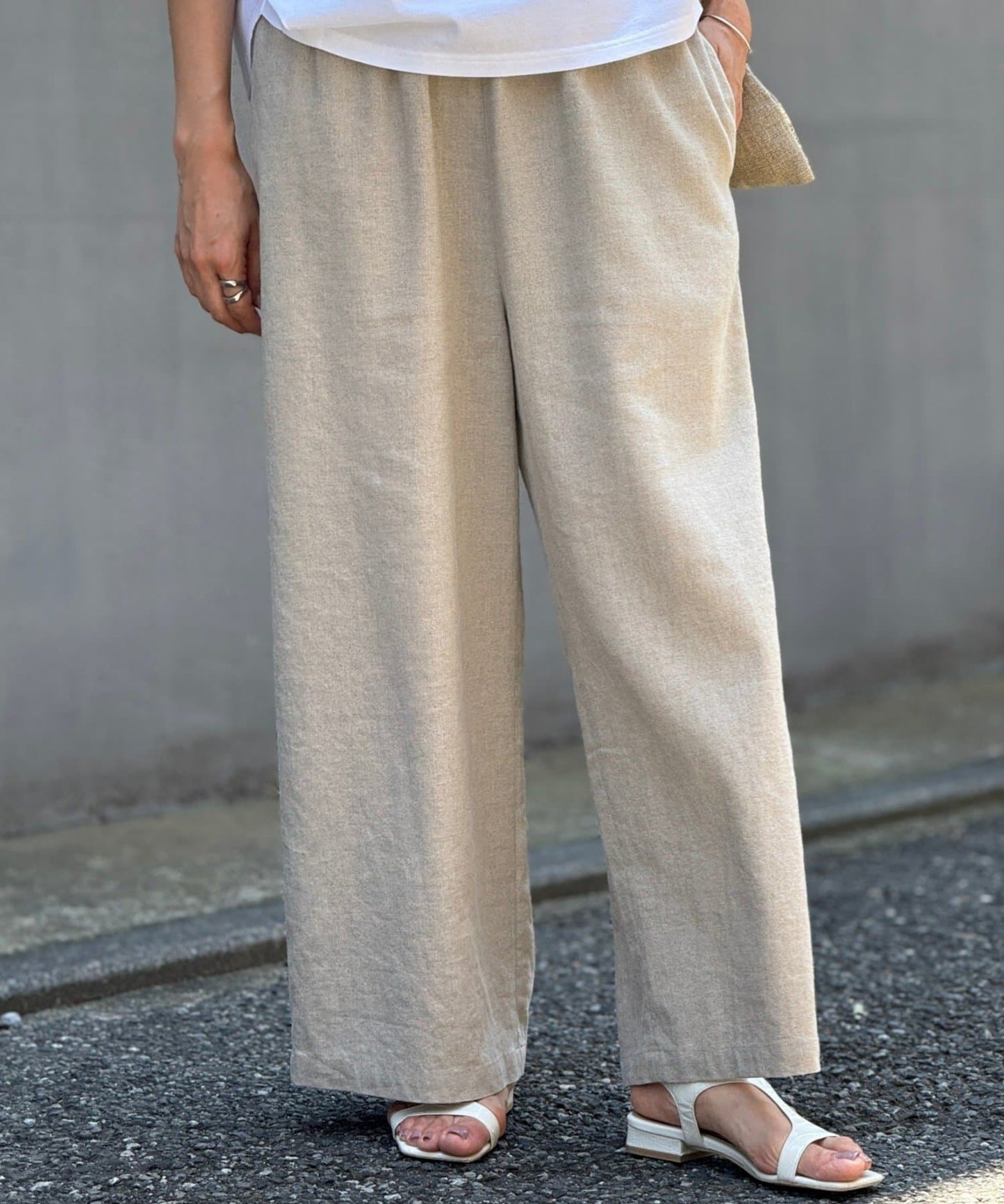 BEARDSLEY Waist-Rib Linen Pants  Stretchy & Breathable Summer Wide Pants