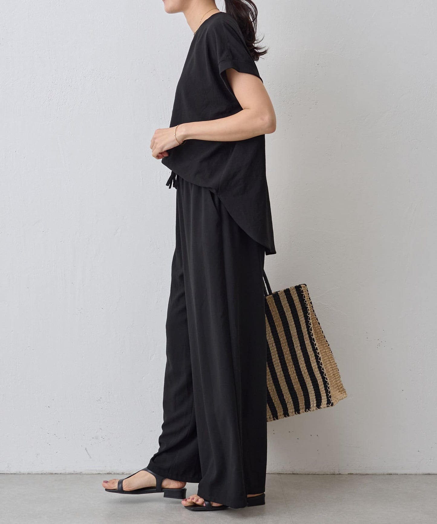 BEARDSLEY Stretch Georgette Wide Pants | Flowy, Comfortable & Elegant Everyday Wear