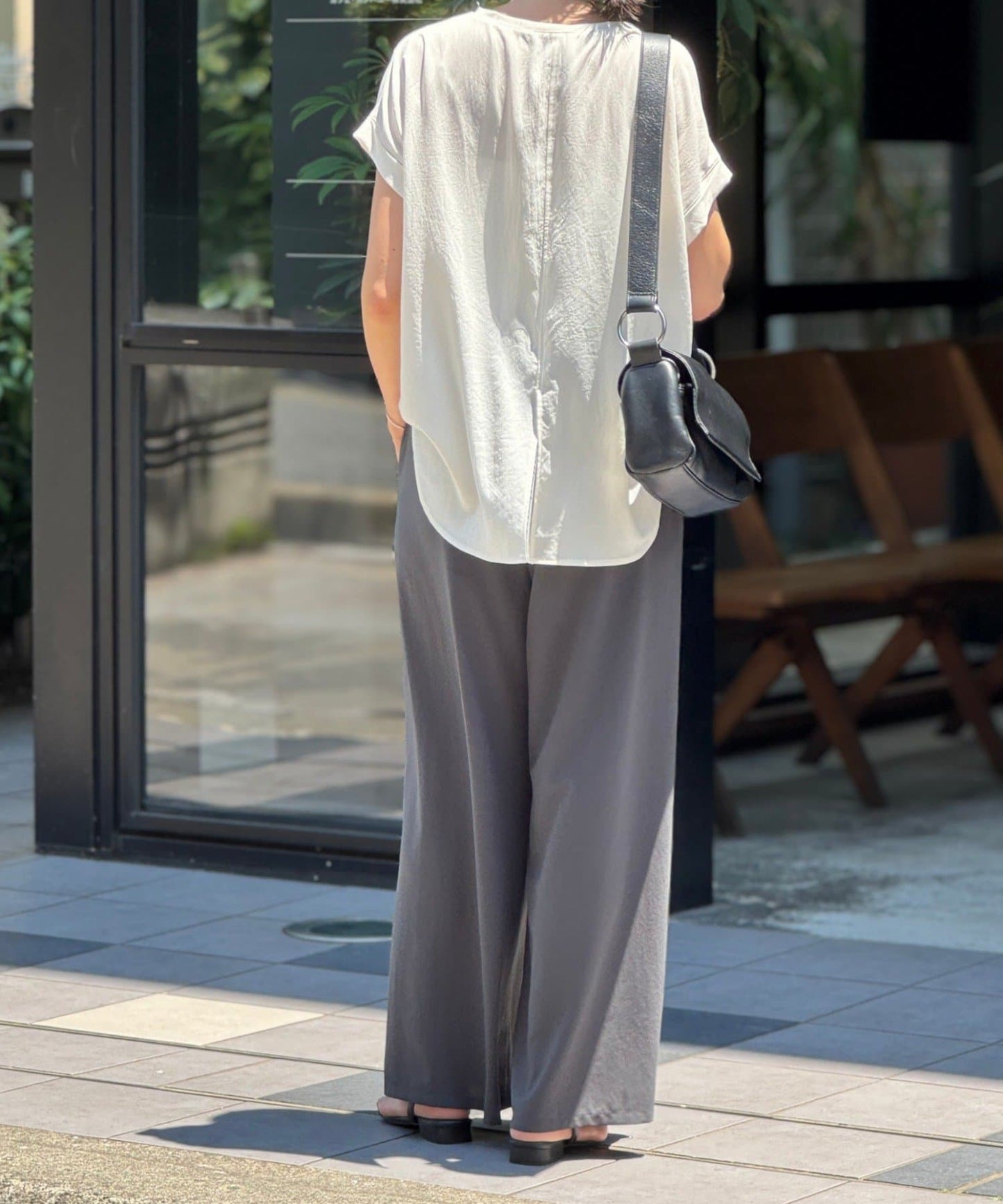 BEARDSLEY Stretch Georgette Wide Pants | Flowy, Comfortable & Elegant Everyday Wear