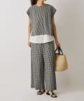 BEARDSLEY Cotton Washer Waist Rib Pants | Lightweight Wide Pants Made in Japan