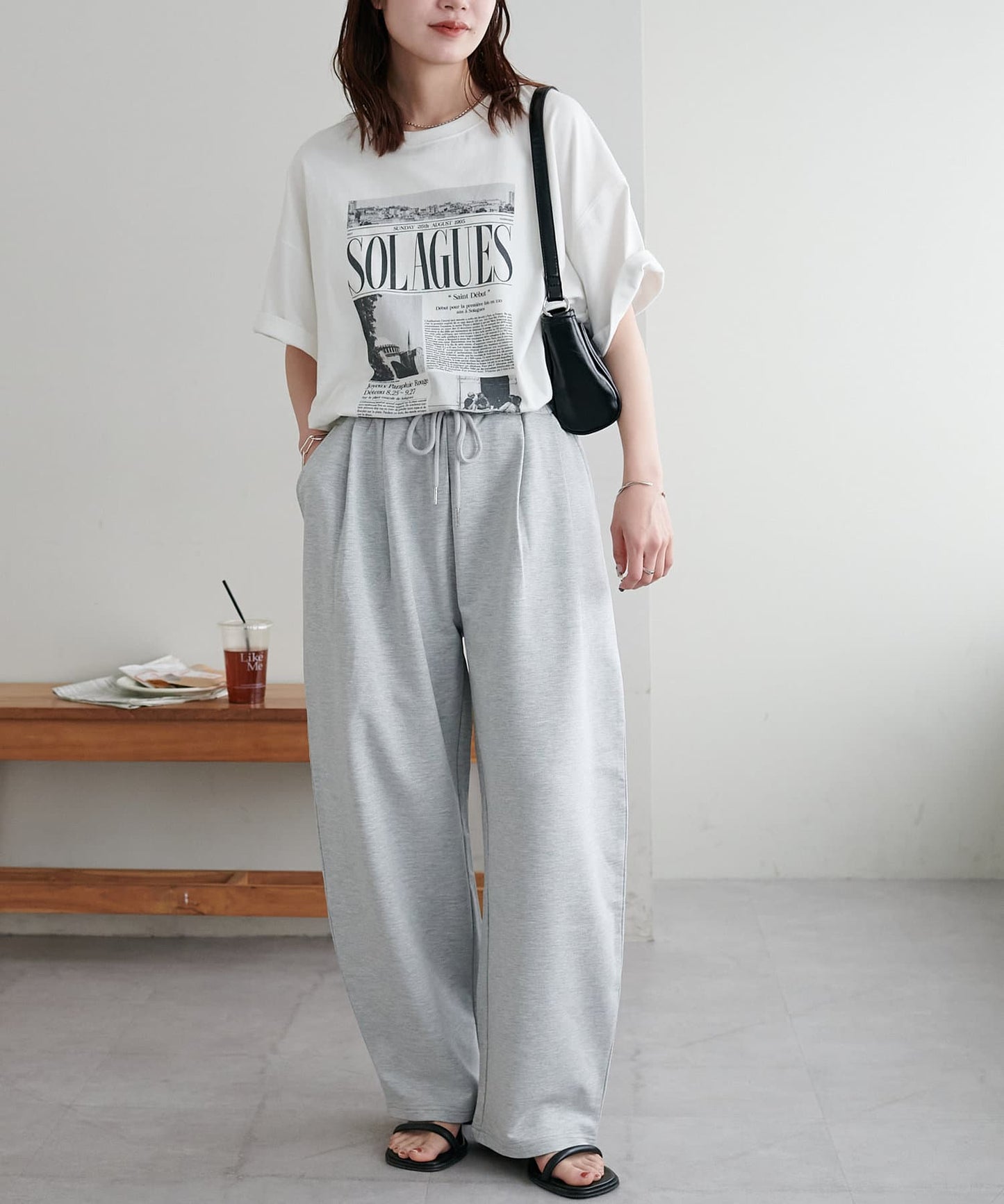 DISCOAT Curved Tuck Sweat Pants | 3 Sizes | Relaxed & Polished Everyday Wear