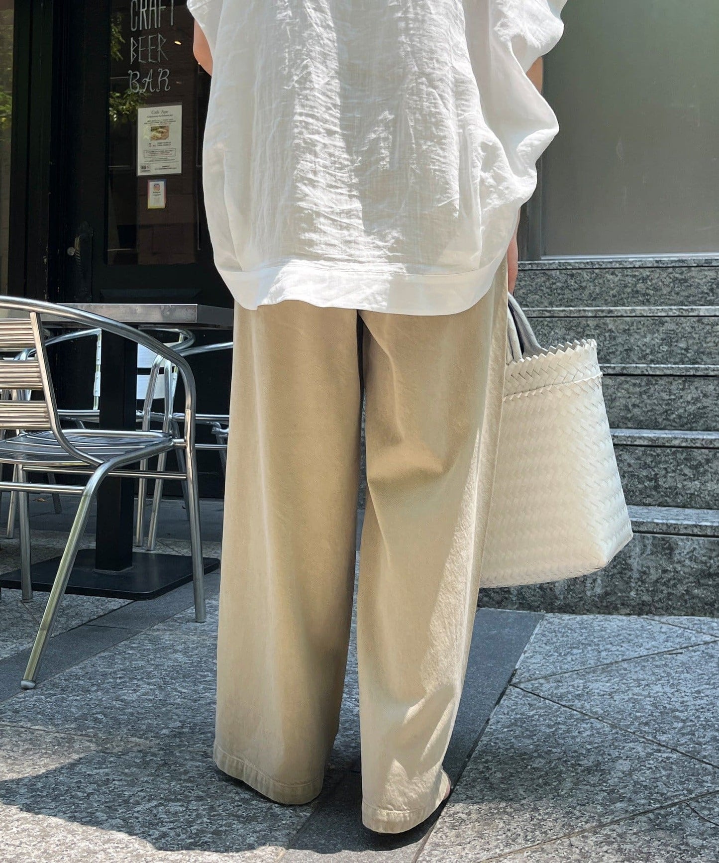 DOUDOU Denim Wide Easy Pants | Relaxed Fit with Tuck Detail & Elastic Waist
