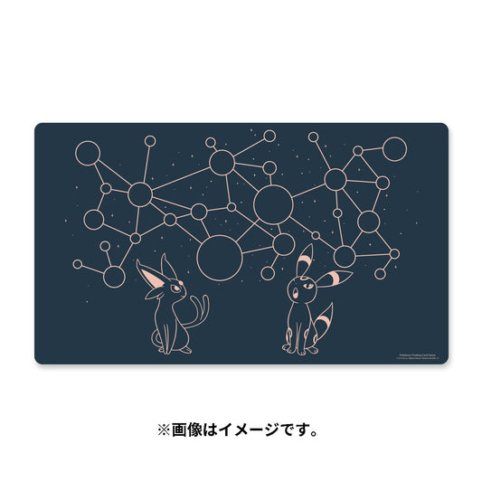 Pokémon TCG Playmat – Espeon & Umbreon Starry Constellations | Half-Size Rubber Mat