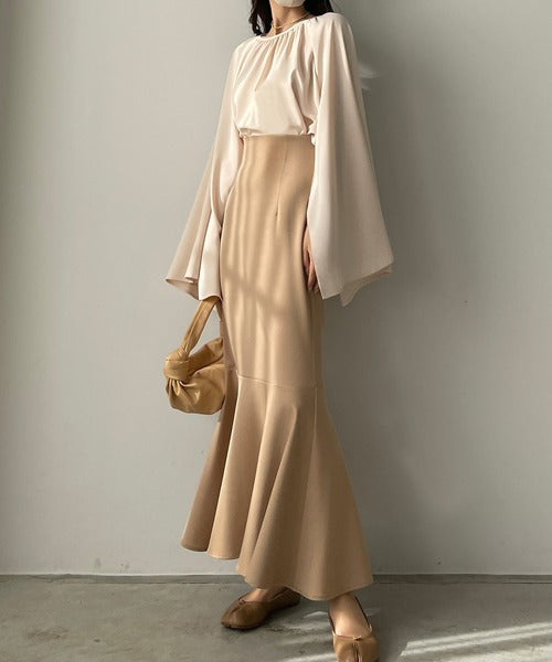 Louere Lightweight High-Waist Flared Mermaid Skirt | Slimming Silhouette & Elegant Summer Essential