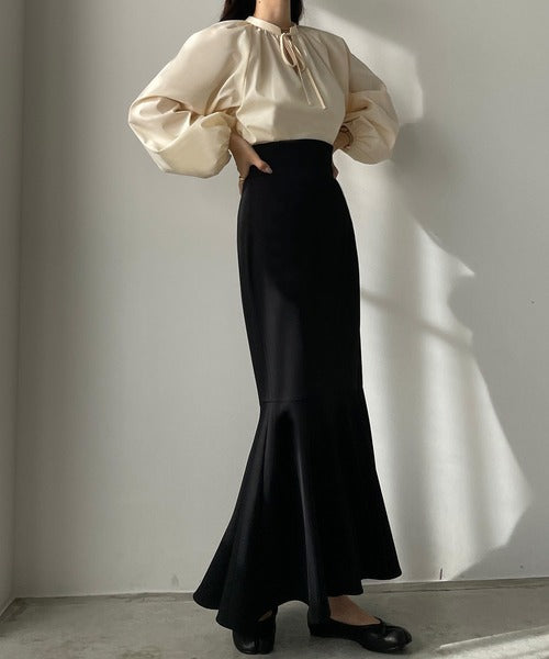 Louere Lightweight High-Waist Flared Mermaid Skirt | Slimming Silhouette & Elegant Summer Essential