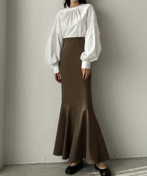 Louere Lightweight High-Waist Flared Mermaid Skirt | Slimming Silhouette & Elegant Summer Essential