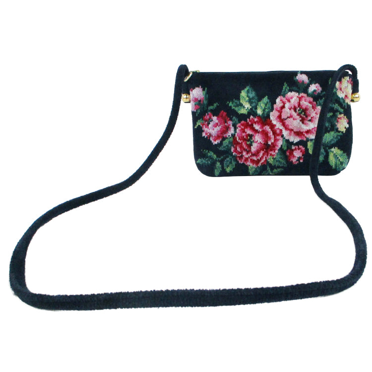 FEILER Rose Adagio Horizontal Shoulder Bag - Compact Chic (Made in Japan)