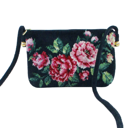 FEILER Rose Adagio Horizontal Shoulder Bag - Compact Chic (Made in Japan)