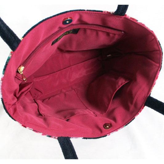 FEILER Rose Adagio Shoulder Bag - Timeless Navy Elegance (Made in Japan)