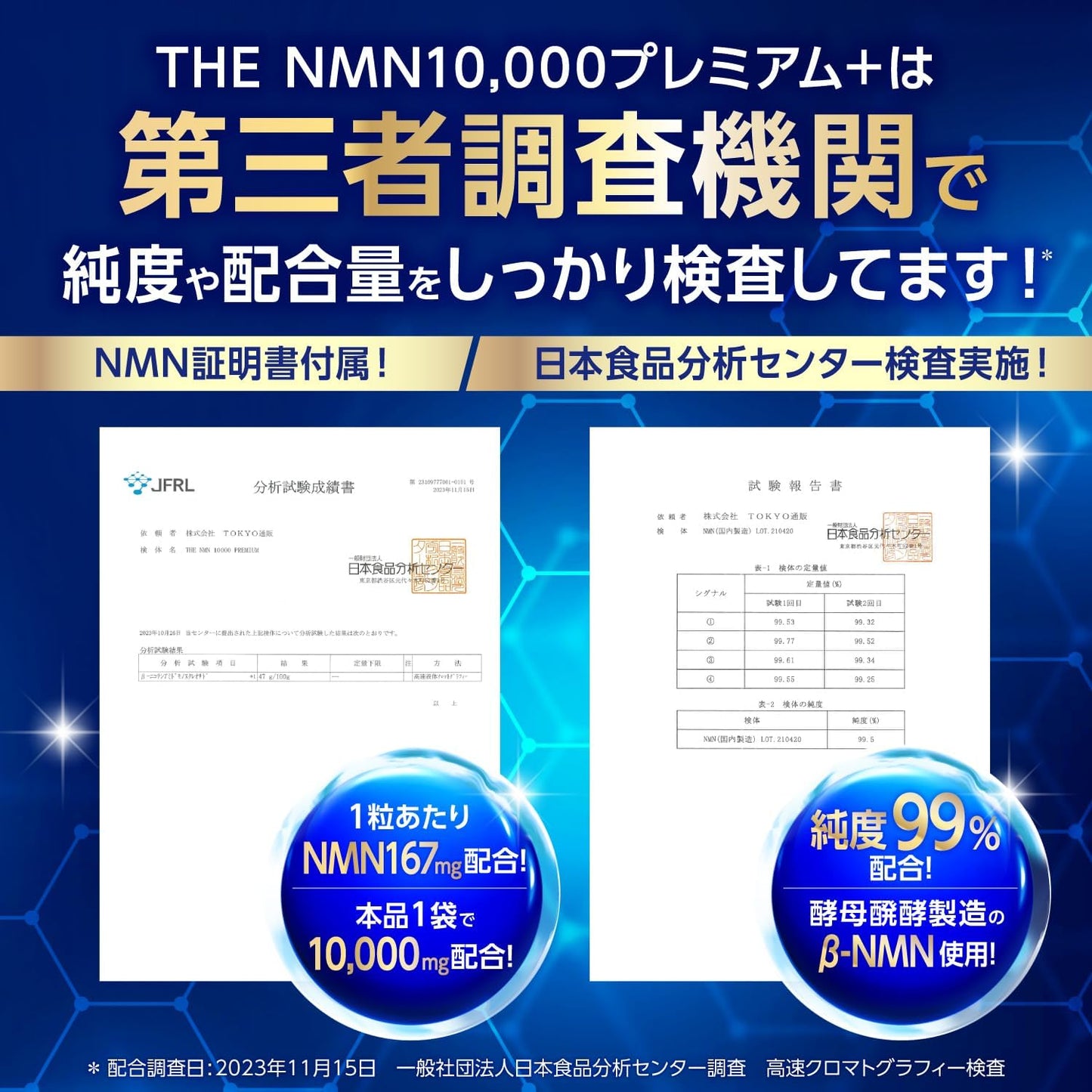 NMN 10,000mg Premium+ Supplement 99%+ Pure β-NMN Japanese Made Clinical Tested Resveratrol & Vitamin C 60 Capsules TOKYO Supplement