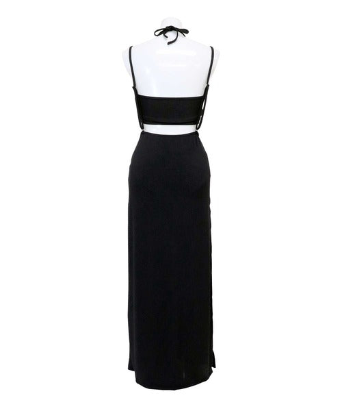 OSYAREVO Ribbed High-Neck Bikini Set with Long Skirt – Chic 3-Piece Swimsuit for Body-Flattering, Everyday Elegance