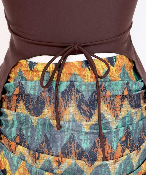 OSYAREVO Drawstring Camisole Bikini Set – Layered-Style Swimwear with Skirted Shorts for Chic, Versatile Looks