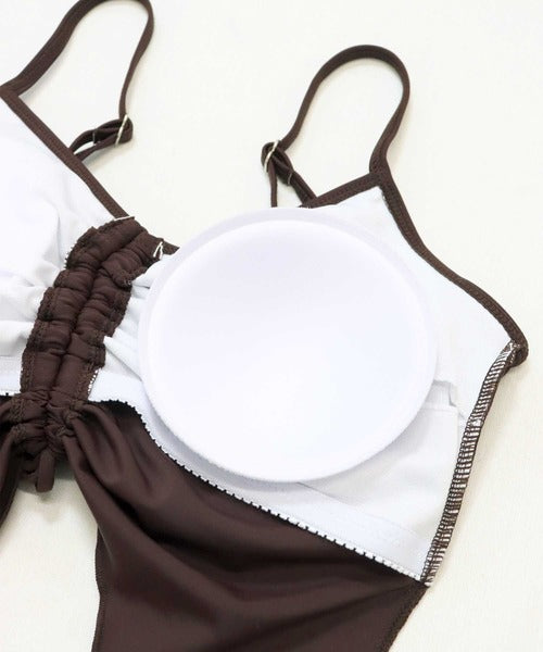 OSYAREVO Drawstring Camisole Bikini Set – Layered-Style Swimwear with Skirted Shorts for Chic, Versatile Looks