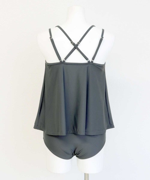 OSYAREVO UV-Cut Frill Rash Guard 4-Piece Bikini Set – Modest, Feminine, and Sun-Safe