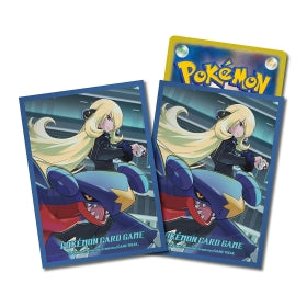 Pokémon TCG Deck Shield – Cynthia & Garchomp Ver.2 [Blue] | 64-Pack Protective Card Sleeves