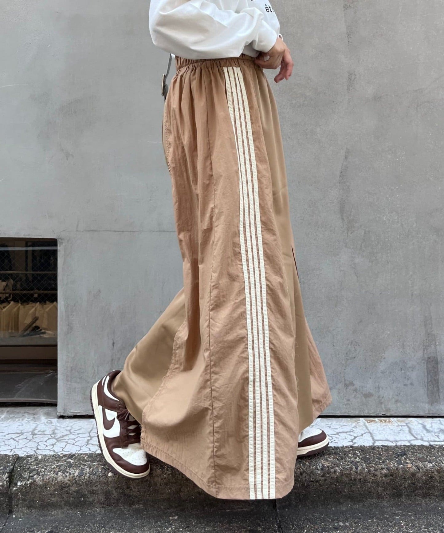 CIAOPANIC TYPY × etsinta Remake Jersey Volume Skirt  Patchwork Sporty Style with A-Line Fit