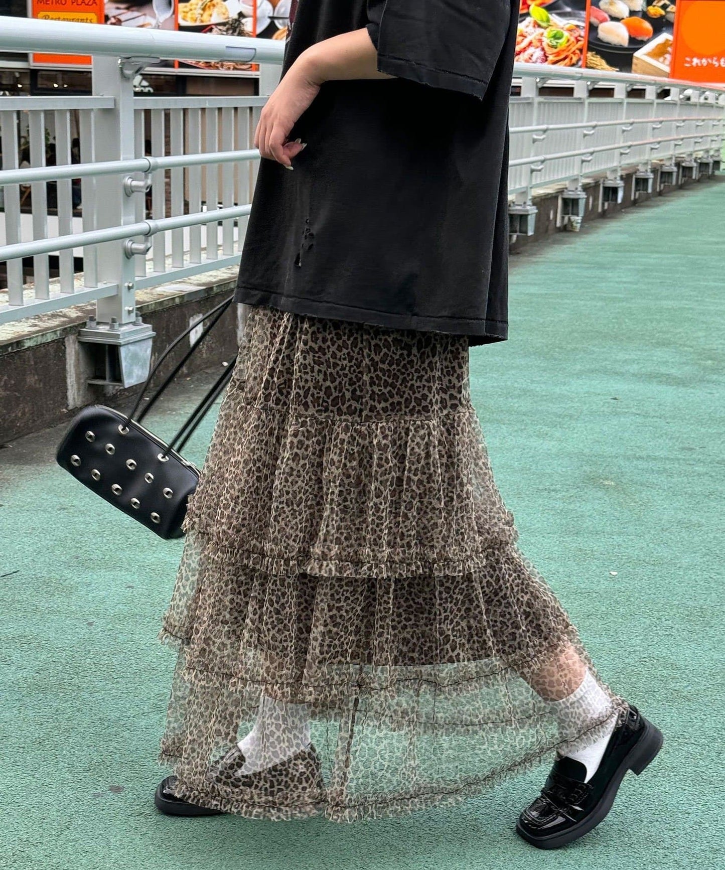 CIAOPANIC Tulle Frill Tiered Skirt  Flowy Feminine Skirt with Sheer Layers